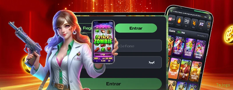 Aplicativo móvel 7ajogo para iOS e Android